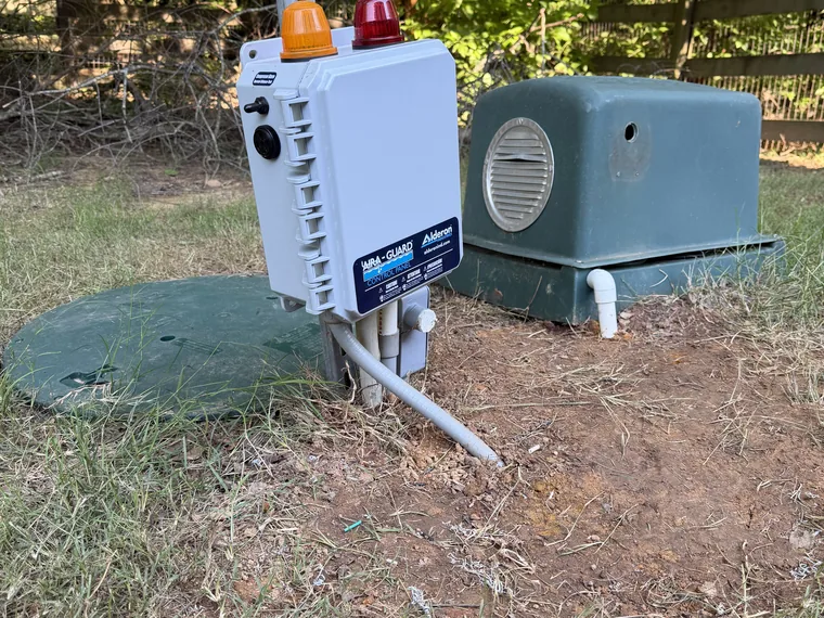 Septic alarm panel and tank riser serviced together in Chattanooga & Southeast Tennessee, Georgia